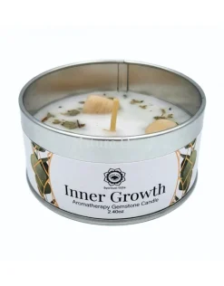 Aromatherapie edelsteen kaars Inner Growth Mint