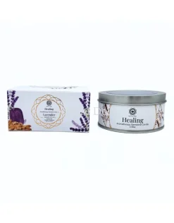 Aromatherapie edelsteen kaars Healing Lavender