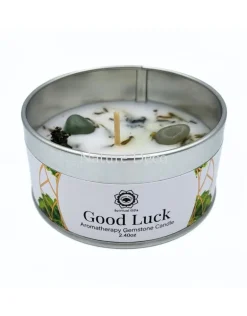 Aromatherapie edelsteen kaars Good Luck Patchouli