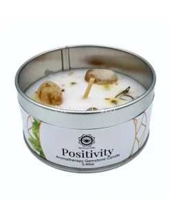 Aromatherapie edelsteen kaars Positivity Green Tea
