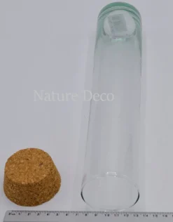 Cilinder glas XXL 30cm stolp/buis kurk