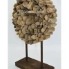 Drijfhout decoratie cirkel op voet 45cm