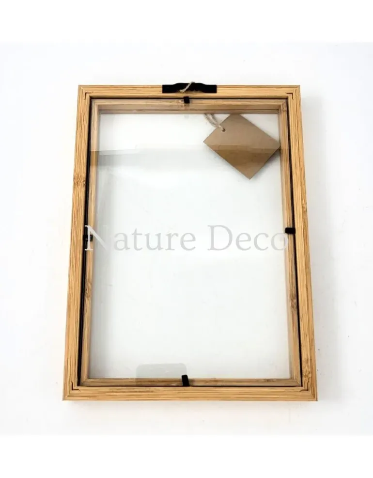 Dubbelglas lijst naturel 24,5 x 18 x 0,9cm