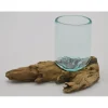Glas op hout rond s