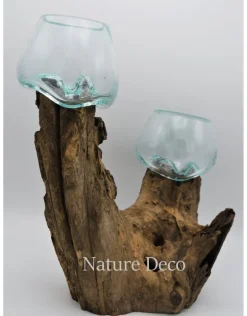 Glas op hout duo