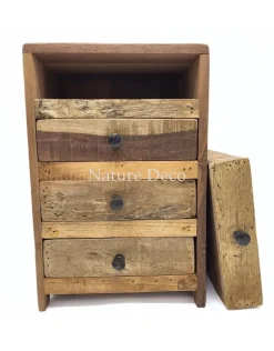 Houten ladekast met 4 laden