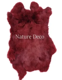 Konijnenvacht bordeaux rood