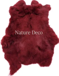 Konijnenvacht bordeaux rood