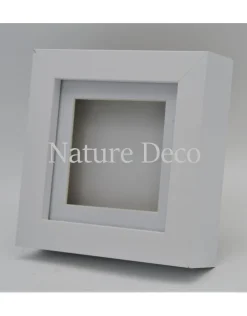 Luxe 3D lijst klein wit 12 x 12cm