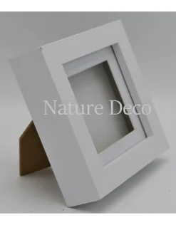 Luxe 3D lijst klein wit 12 x 12cm