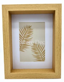 Luxe 3D lijst rechthoek extra dik middel naturel 22 x 17 x 4,5 cm