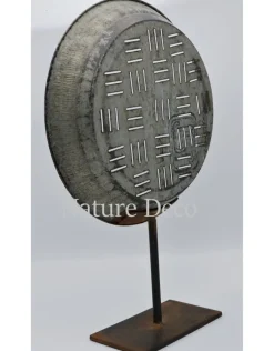 Metalen schaal op voet vintage