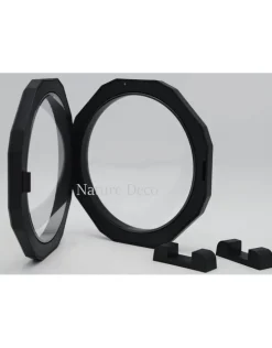 Plastic folie lijst met voet rond 12,6cm