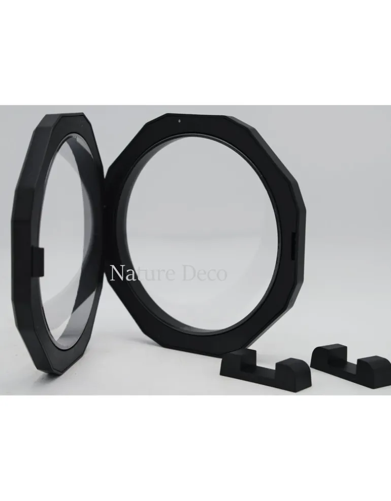 Plastic folie lijst met voet rond 12,6cm
