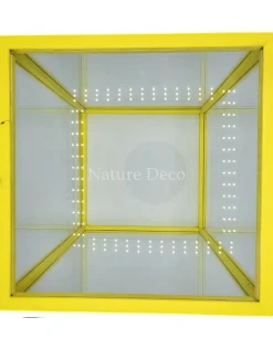 Vitrine box geel XL 32,5 x 32,5 x 40 cm