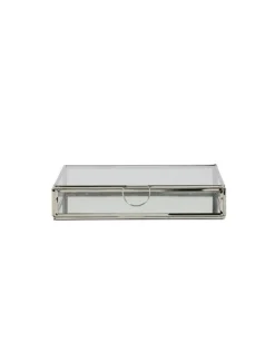 Vitrine box nikkel 20x20x4cm