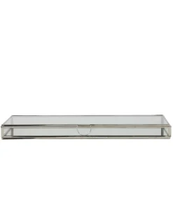 Vitrine box nikkel 40x18x3cm
