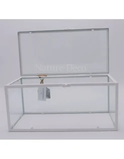Vitrine box wit ijzer 30x15x13,5cm
