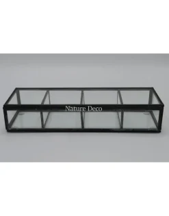 Vitrine box zwart vierluik